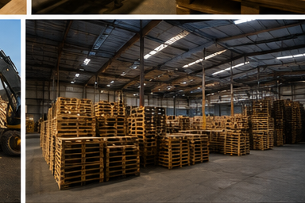 Scrap wood and pallet recycling material